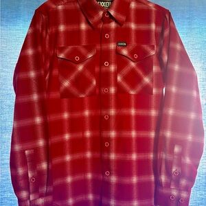 DIXXON Men's Red and White Checkered Shirt